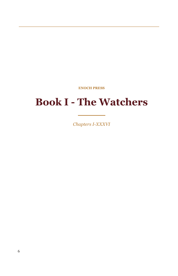 Book I - The Watchers interior title page